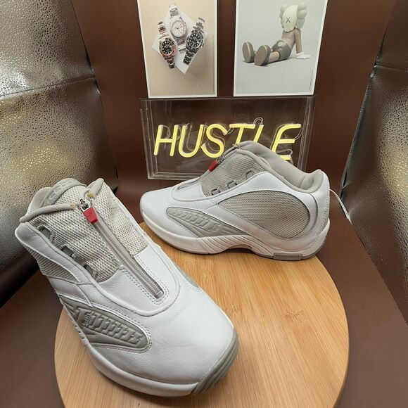 Reebok Classics Answer IV x Packer Shoes White Silver Allen Iverson Size 9 - Picture 3 of 10